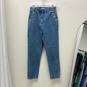 ZARA sailor button jeans. sz small
